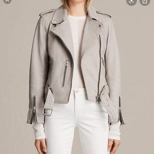 All saints balfern leather jacket size 2. New